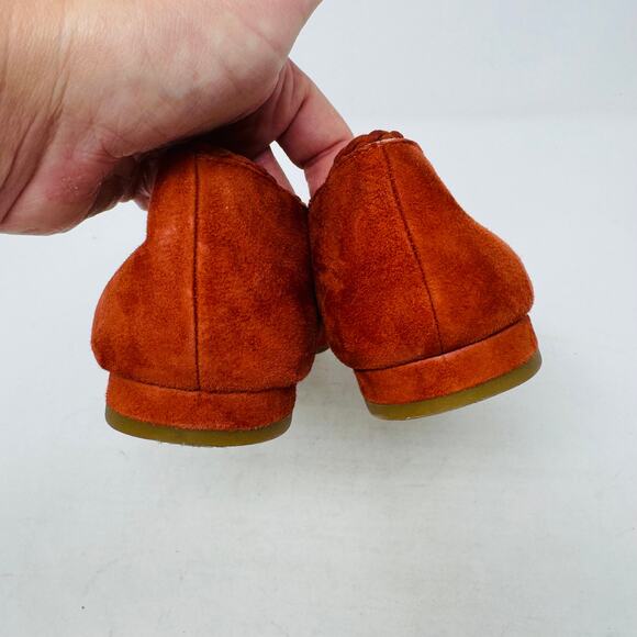 Eileen Fisher Women’s Size 8 Rust Suede Ballet Flats Slip On Shoes - Picture 9 of 13